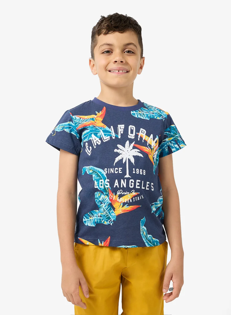 Pinata  Tropical Print Tshirt and Short Set for Men | Best Price UAE